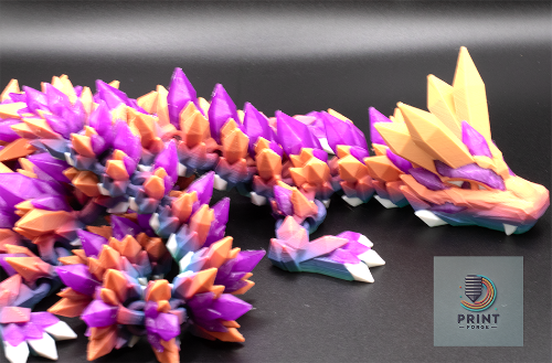 Crystal Rainbow and Purple Dragon