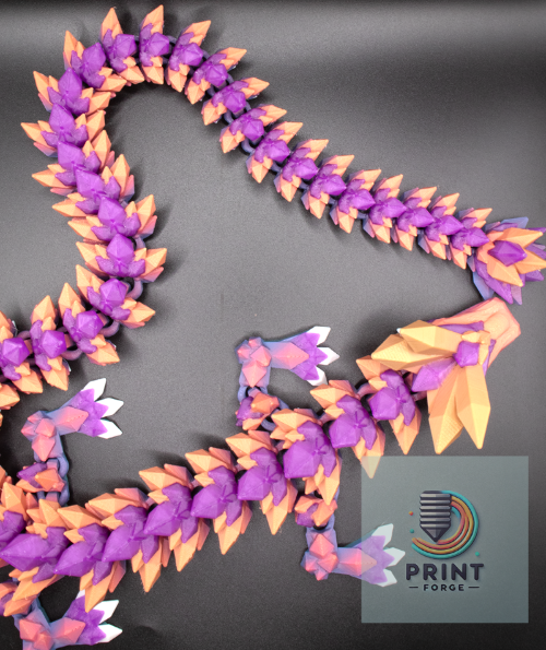 Crystal Rainbow and Purple Dragon